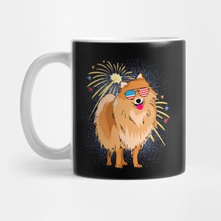 Cool Dog USA flag Patriotic 4th July independence day coolest shirt for july forth Mug